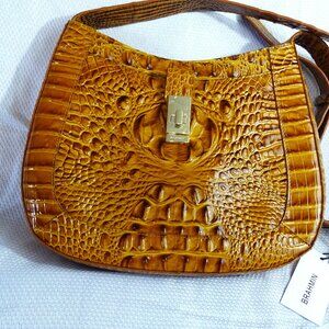 NWT Brahmin Small Johanna Dark Rum Prairie Melbourne .Cross Body Bag